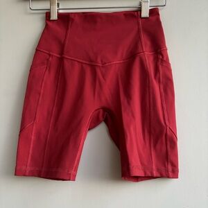 Lululemon Athletica biker Shorts High Waist women’s size 2 XS cayenne red orange